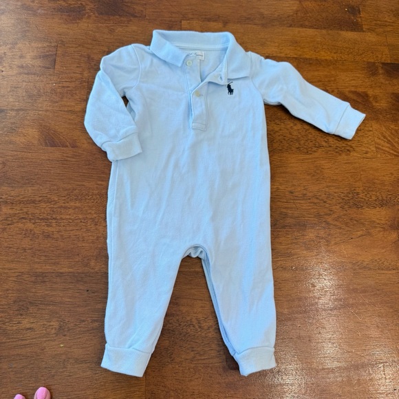 Ralph Lauren Other - Ralph Lauren Baby Blue One Piece Polo size 6 months